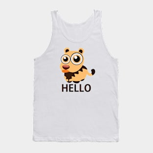 Funny Animal Hello Tank Top